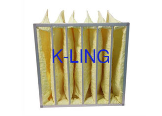 Filtri dell'aria resistenti della tasca MERV14 dell'acqua/filtro dell'aria gialli della borsa per i sistemi di HVAC