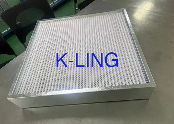 Resistenza alle alte temperature filtro dell'aria ULPA e supporto in fibra di vetro ultrafine Temperatura massima di funzionamento 200°C