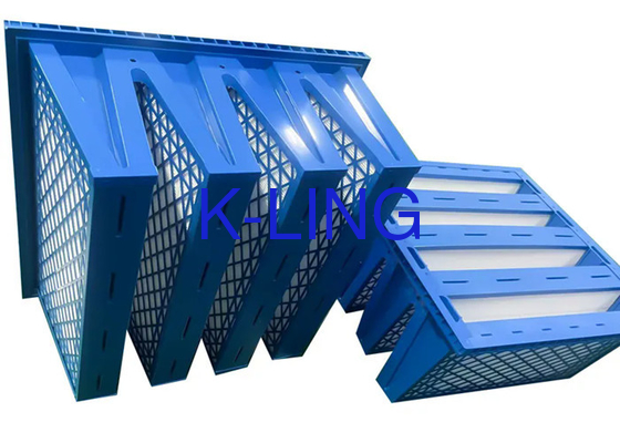 Filtro in plastica a V con elevata efficienza di filtrazione del 99,9% e capacità di tenuta della polvere 200-2400 g/m2