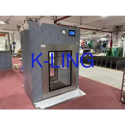 Passbox per camera bianca con maniglia in acciaio inossidabile per mantenere un ambiente di produzione pulito e sicuro