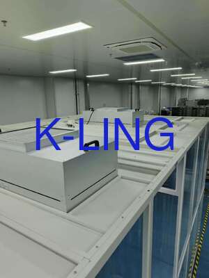 Rapido montaggio e smontaggio Camera pulita modulare con filtrazione HEPA al 99,99%@0,3um e luce di depurazione 300LUX