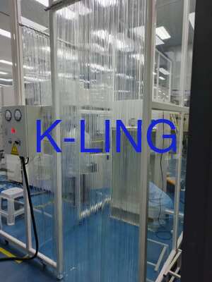 Sala pulita per pareti morbide farmaceutiche con trattamento degli angoli del profilo in alluminio e assemblaggio rapido per la produzione sterile