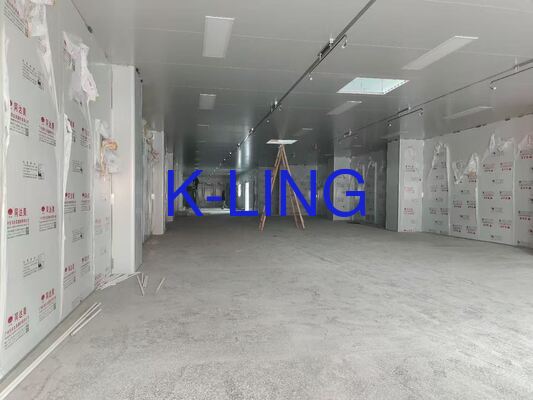 Camera di compensazione modulare a parete con pannello sandwich in lana di roccia di magnesio e vetro da 50 mm su misura per camere bianche per semiconduttori