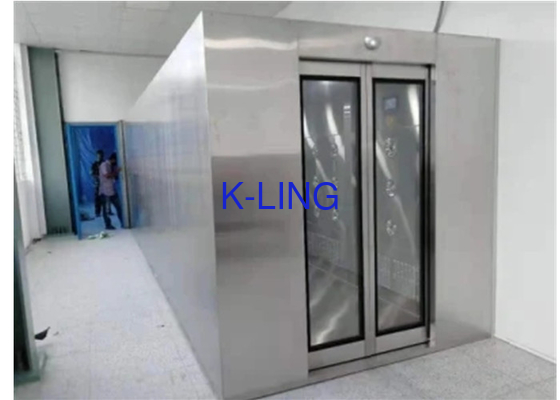 Tunnel automatico della cascata di particelle della porta dello scorrevole con 3 ventilatori e gli ugelli d'aria regolabili