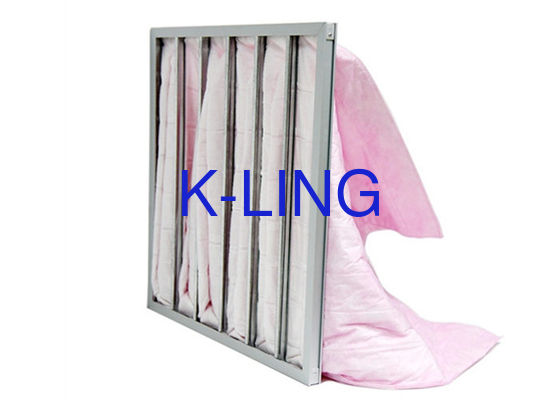 Borsa media di filtro dell'aria della tasca di efficienza F5-F9 con fibra sintetica