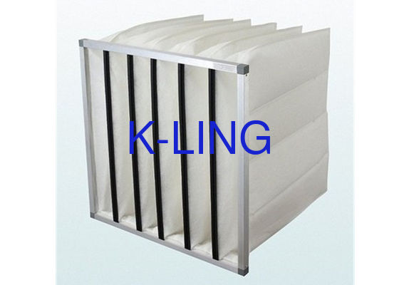 Efficienza Sacchetto filtro in fibra sintetica Sacchetto filtro aria con telaio in lega di alluminio