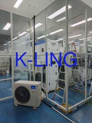 Rapido assemblaggio e smontaggio Sala pulita a parete morbida con filtrazione Hepa 99,99%@0,3um E Sala pulita modulare in acciaio rivestito in polvere