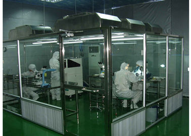 Classi 100 - 10000 della stanza pulita del hardwall a semiconduttore di iso con l'unità di filtraggio del fan