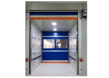 Stanza pulita di rotolamento del PVC della cascata di particelle veloce della porta con colore blu bianco/rosso
