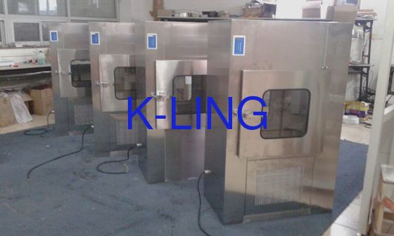 Scatola di passaggio della cascata di particelle dell'acciaio inossidabile della stanza pulita dell'alimento con la norma di QS