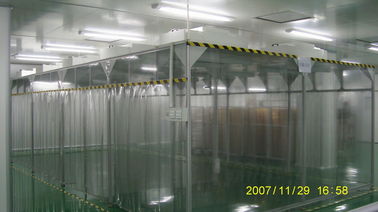 Stanza pulita di ISO8 Softwall/cabina laminare verticale del flusso d'aria con l'unità di filtraggio di H14 HEPA
