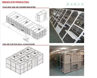 stanza pulita 1000 di Softwall della farmacia della classe di 110V 60HZ con filtrazione di HEPA