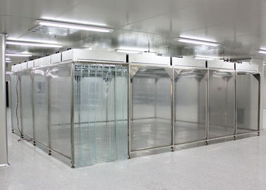 Stanza pulita di Softwall di microelettronica della classe 10000 con l'unità di filtraggio del fan