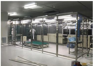 Stanza pulita della classe 10000 di Softwall con la luce del LED/dispensare giù la cabina di flusso